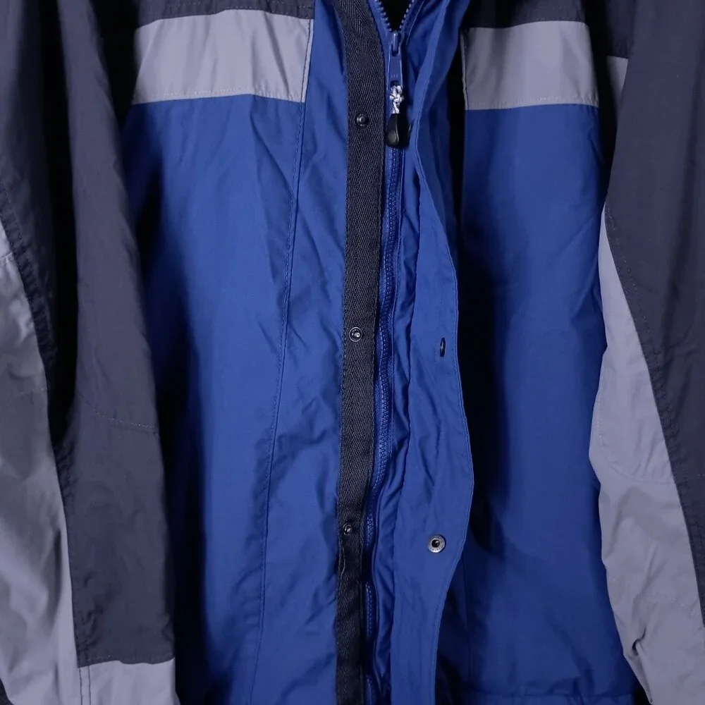 Columbia Bugaboo Colorblock Jacket Full Zip Snap Mens XL Blue Gorpcore Slouchy